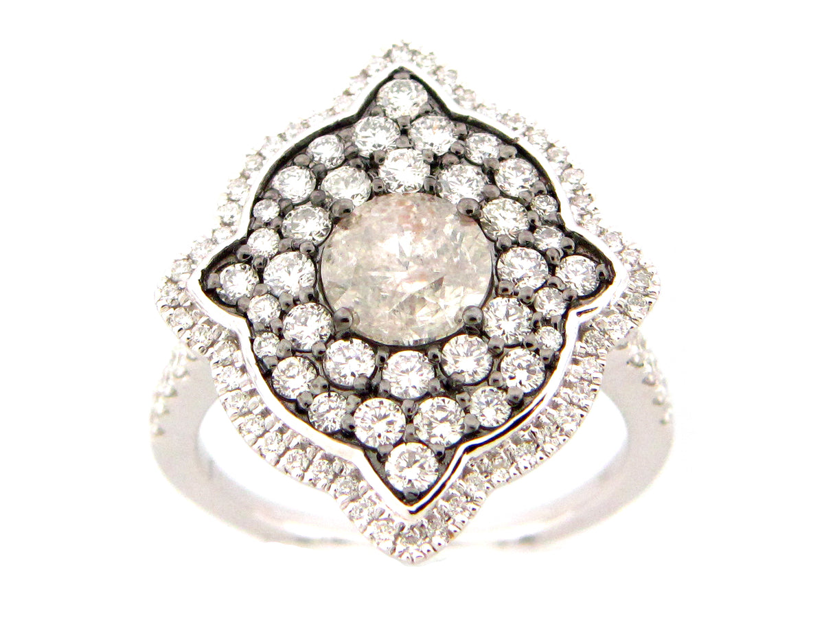 DIAMOND CLUSTER RING, 18KW (N)