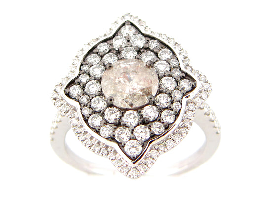 DIAMOND CLUSTER RING, 18KW (N)