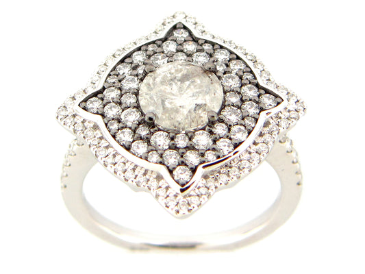 DIAMOND CLUSTER RING, 18KW (N)
