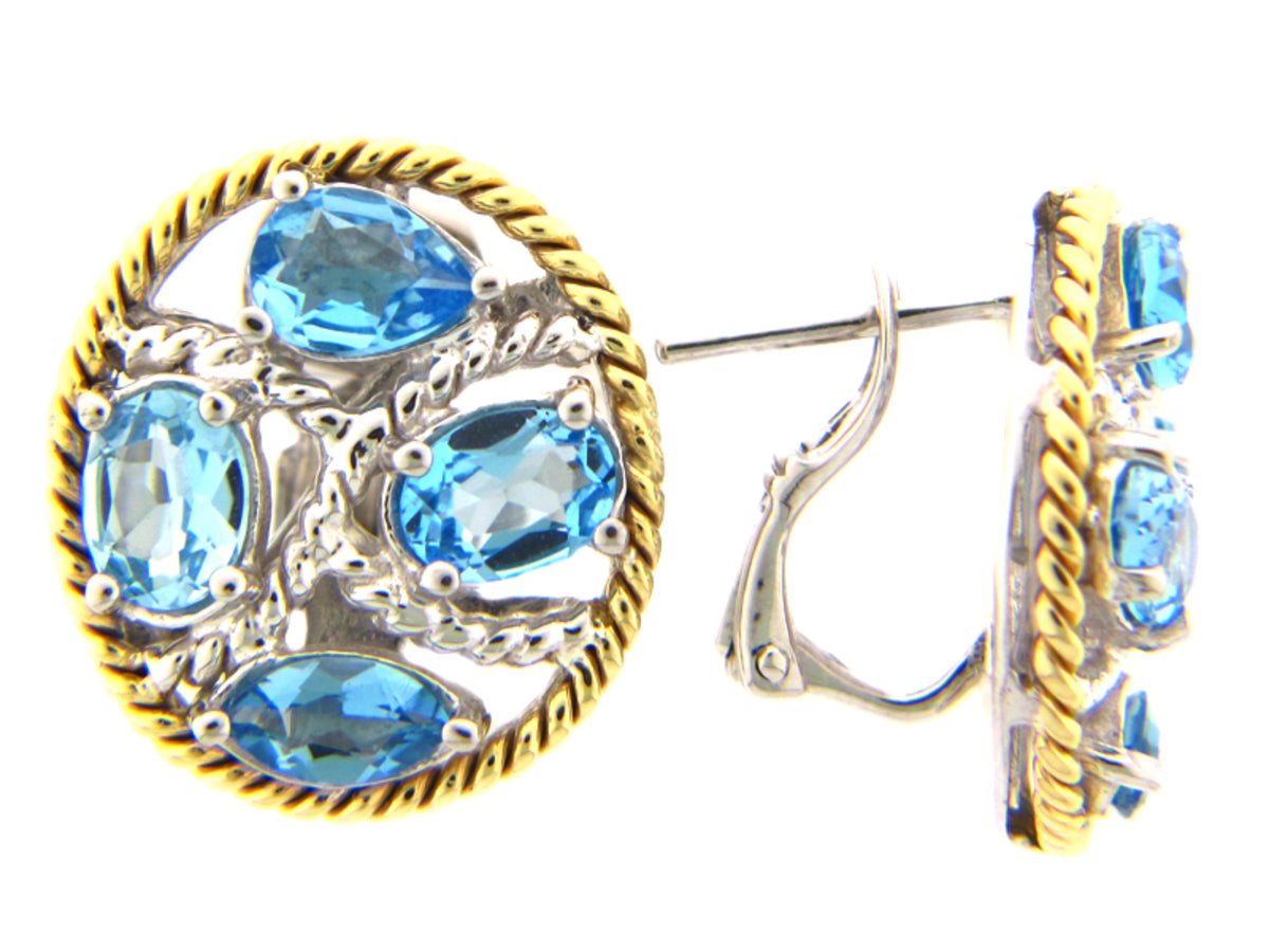 BLUE TOPAZ EARRING