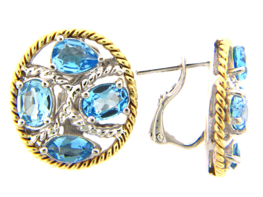 BLUE TOPAZ EARRING