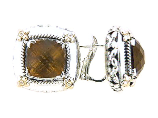 CITRINE & DIAMOND EARRING