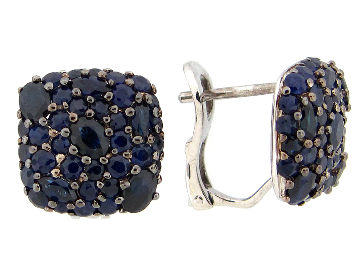 Sapphire Earring, Silver (H)