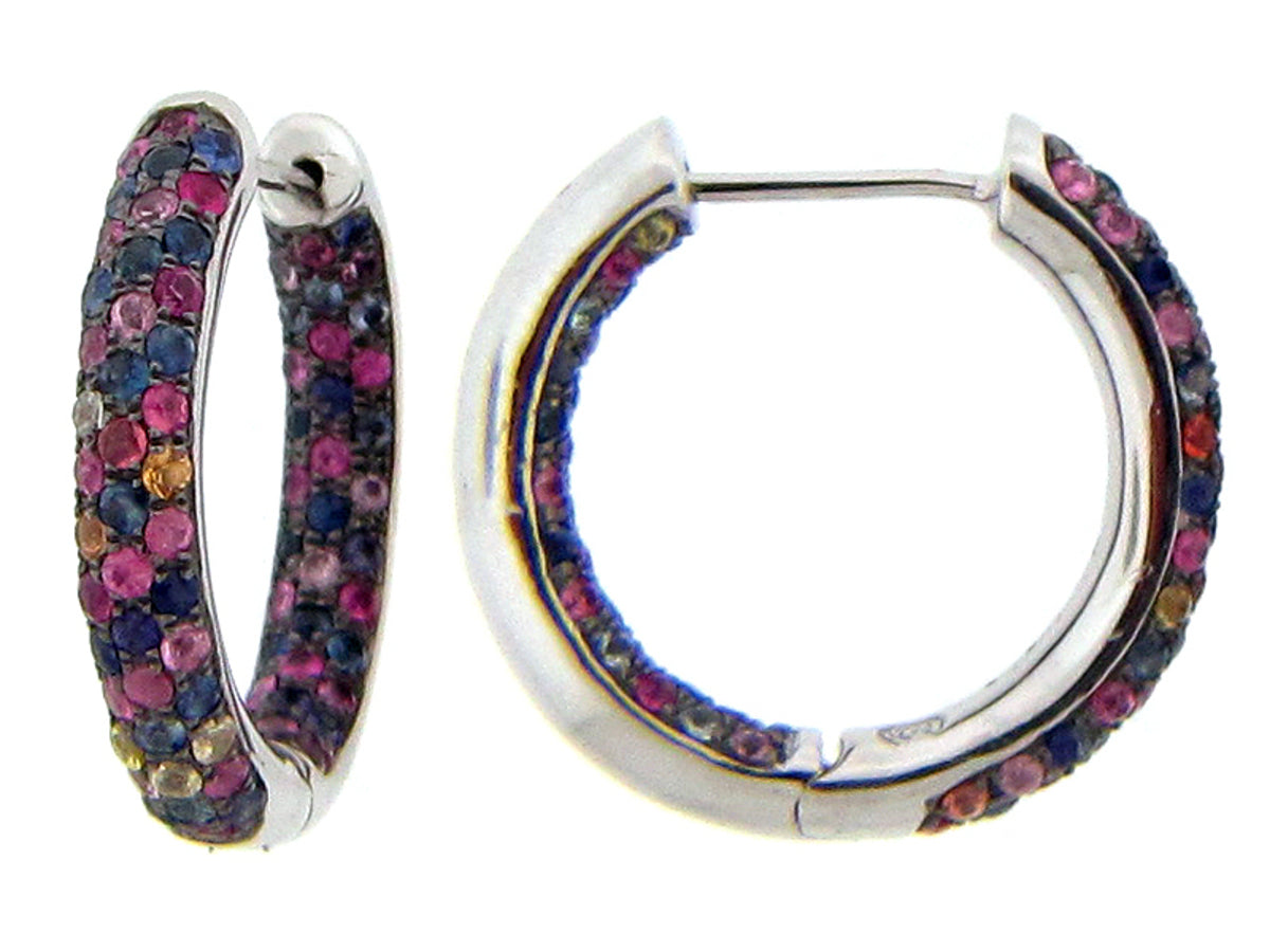 RAINBOW SAPPHIRE EARRING, SILVER (HU)