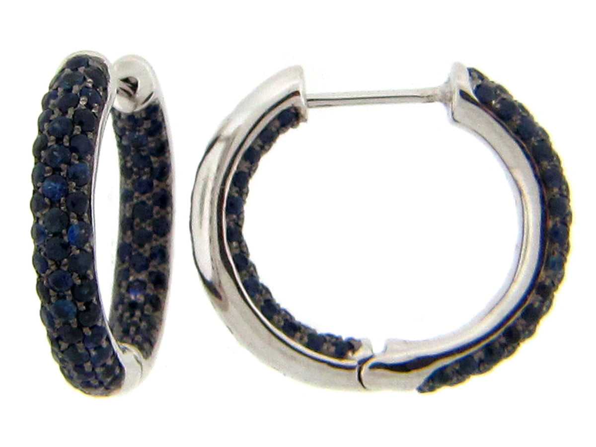 SAPPHIRE EARRING, SILVER (E)