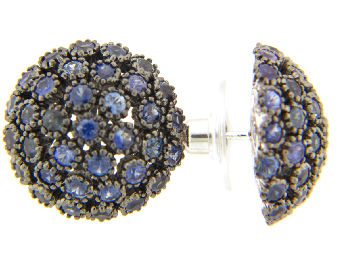 SAPPHIRE EARRING, SILVER (E)