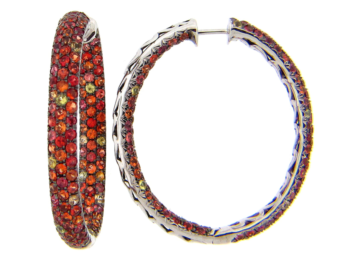 ORANGE SAPPHIRE EARRING