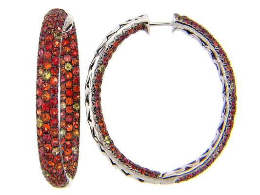 ORANGE SAPPHIRE EARRING