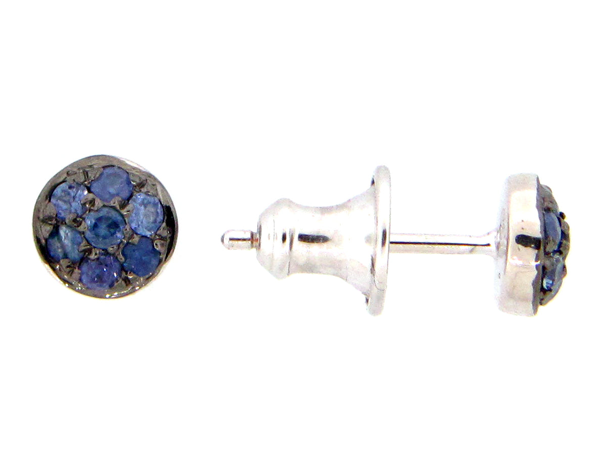 SAPPHIRE EARRING, SILVER (H)