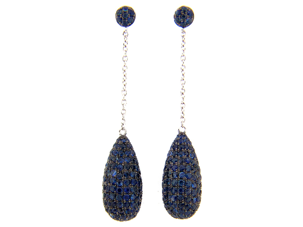SAPPHIRE EARRING, SILVER (E)