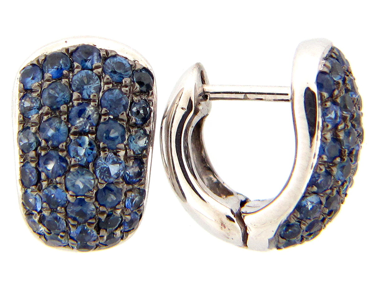 SAPPHIRE EARRING, SILVER (E)