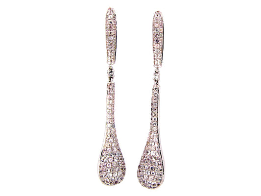 WHITE SAPPHIRE EARRING, SILVER (H)
