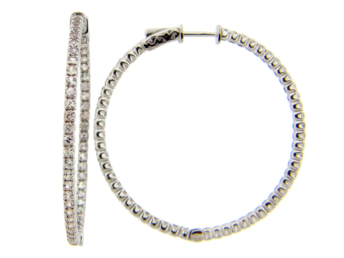 WHITE SAPPHIRE EARRING, SILVER (H)