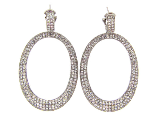 WHITE SAPPHIRE EARRING, SILVER (H)
