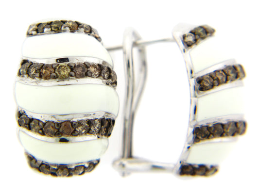 BROWN DIAMOND EARRING