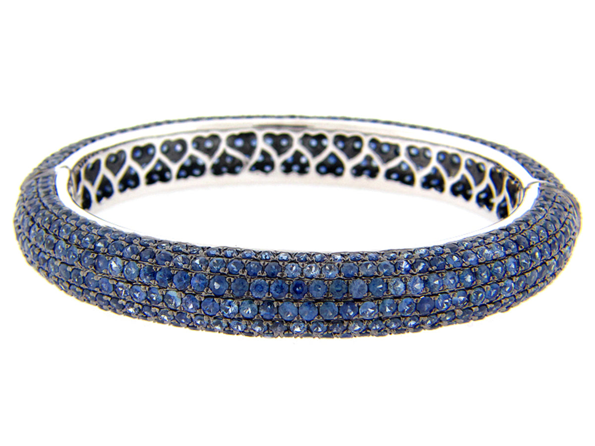SAPPHIRE BANGLE, SILVER (H)