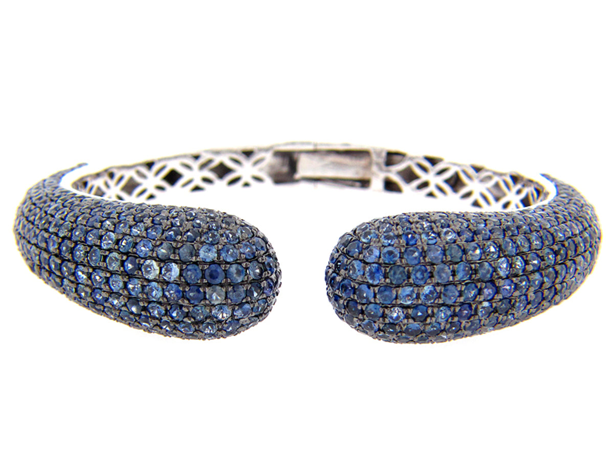 SAPPHIRE BANGLE, SILVER (H)
