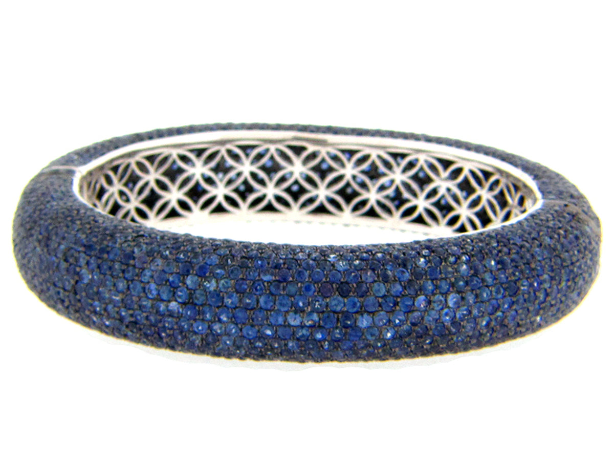 SAPPHIRE BANGLE, SILVER (H)