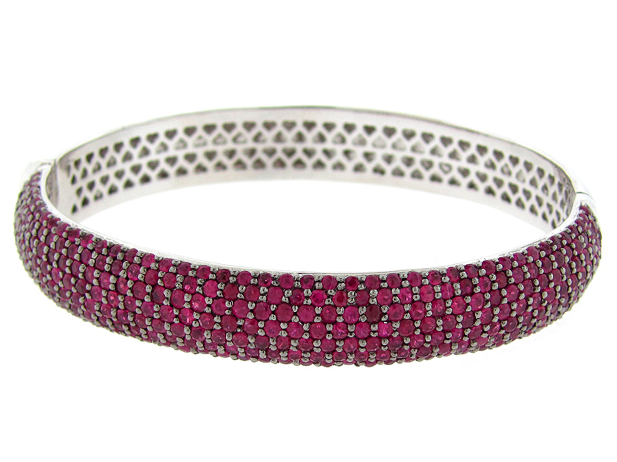 RUBY BANGLE, SILVER (H)