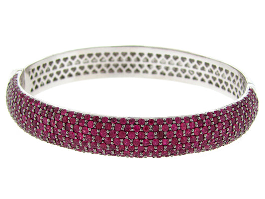 RUBY BANGLE, SILVER (H)