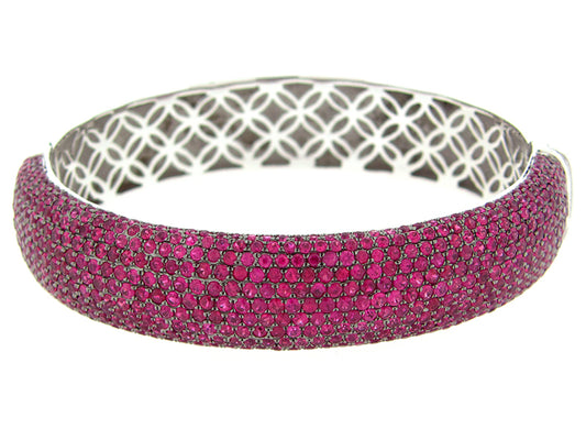 RUBY BANGLE, SILVER (H)