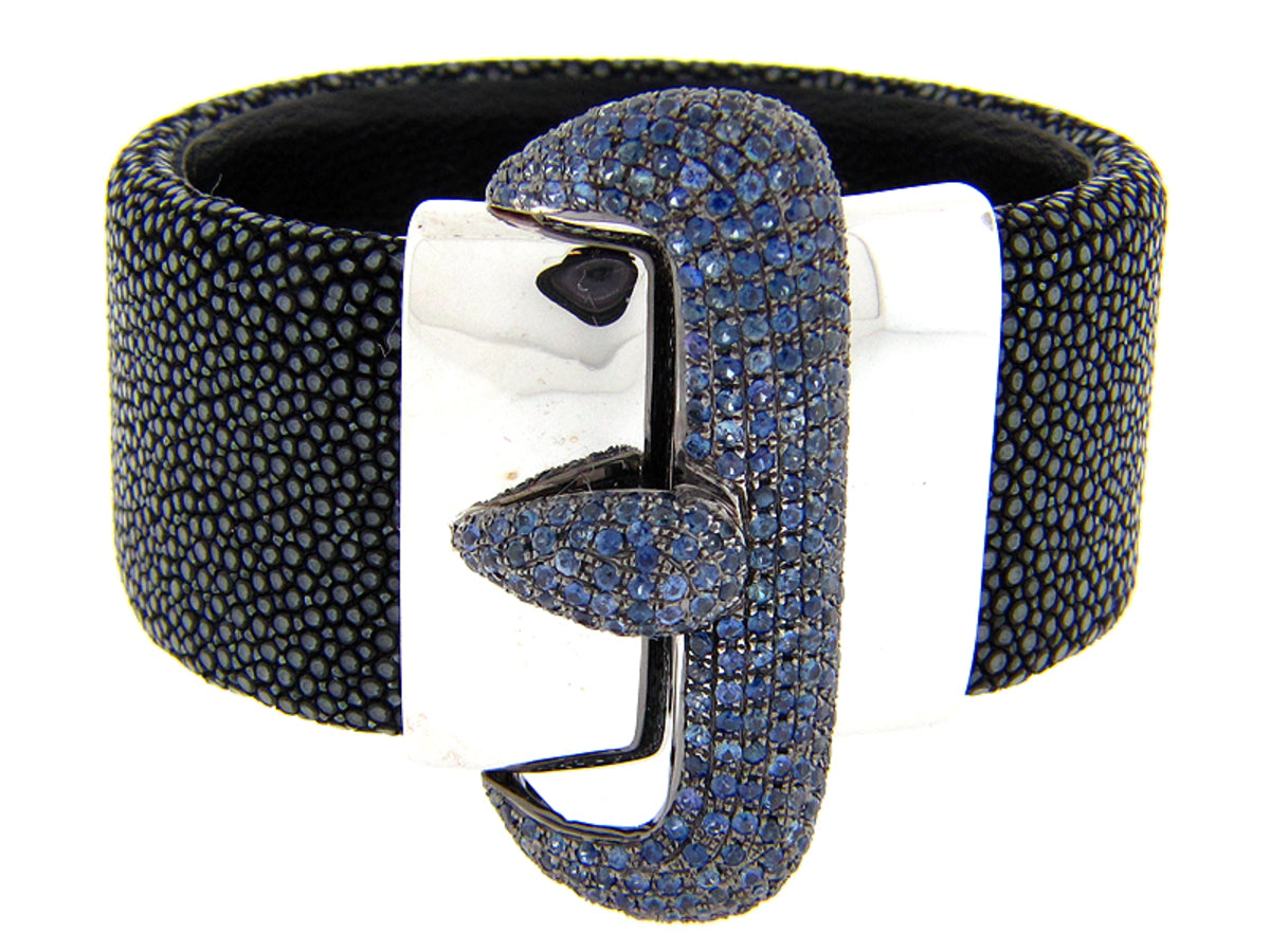 SAPPHIRE BLACK STINGRAY BANGLE