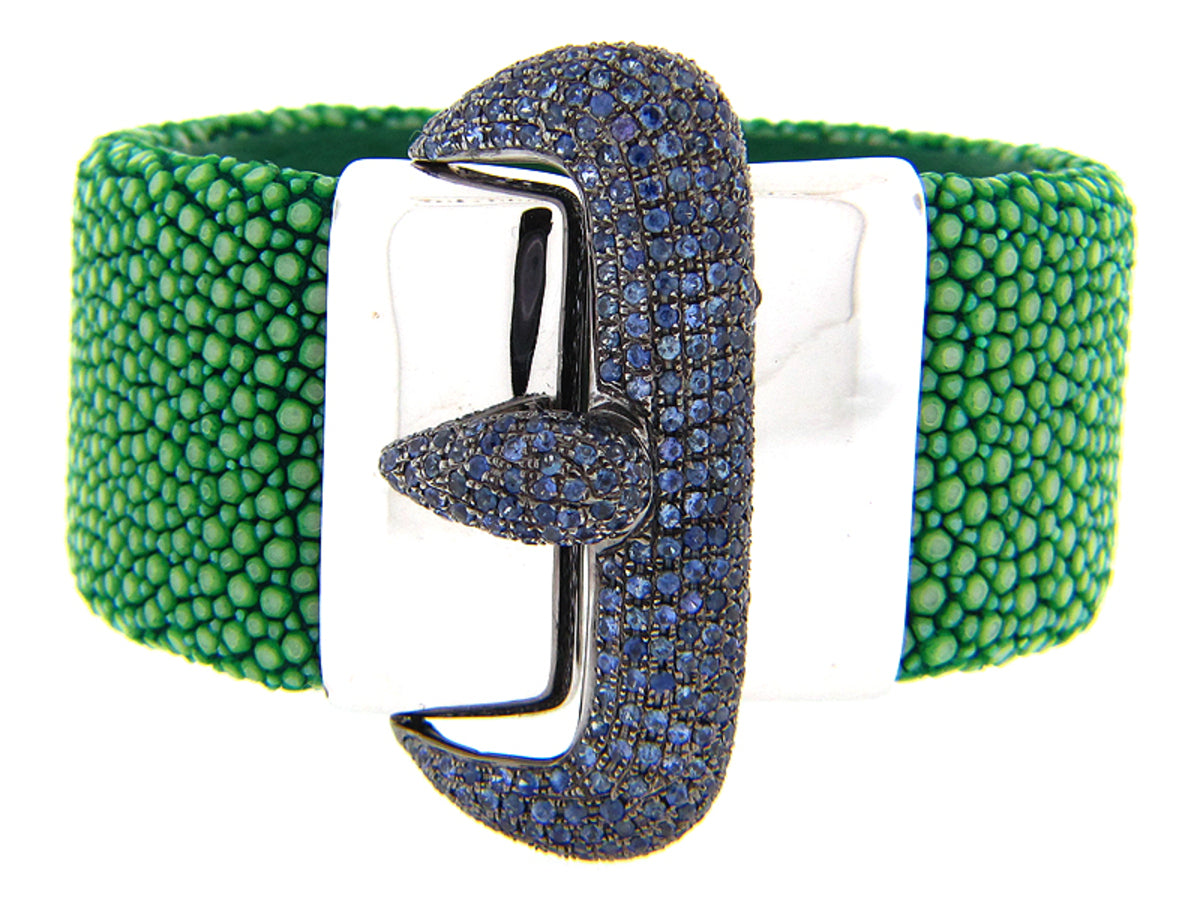 SAPPHIRE GREEN STINGRAY BANGLE