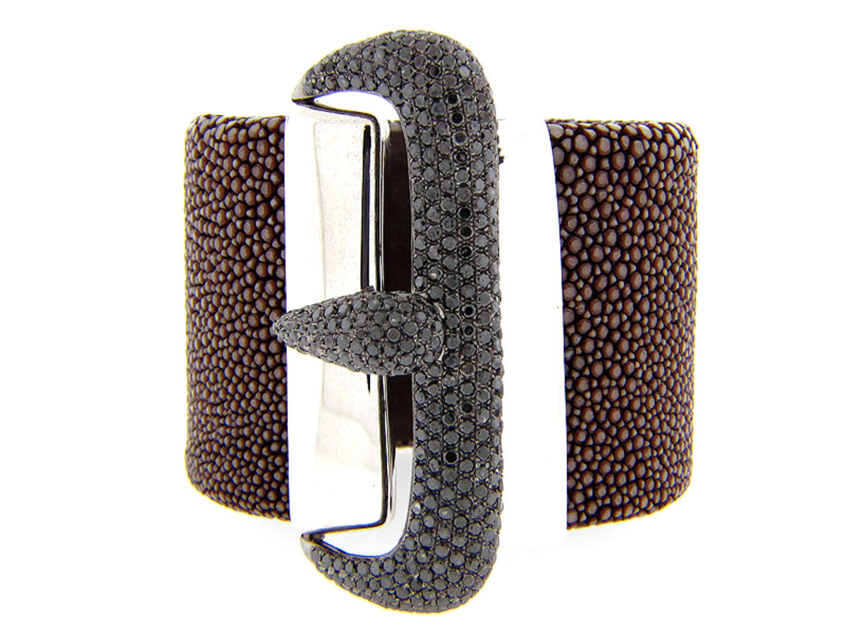 BLACK DIAMOND BROWN STINGRAY BANGLE