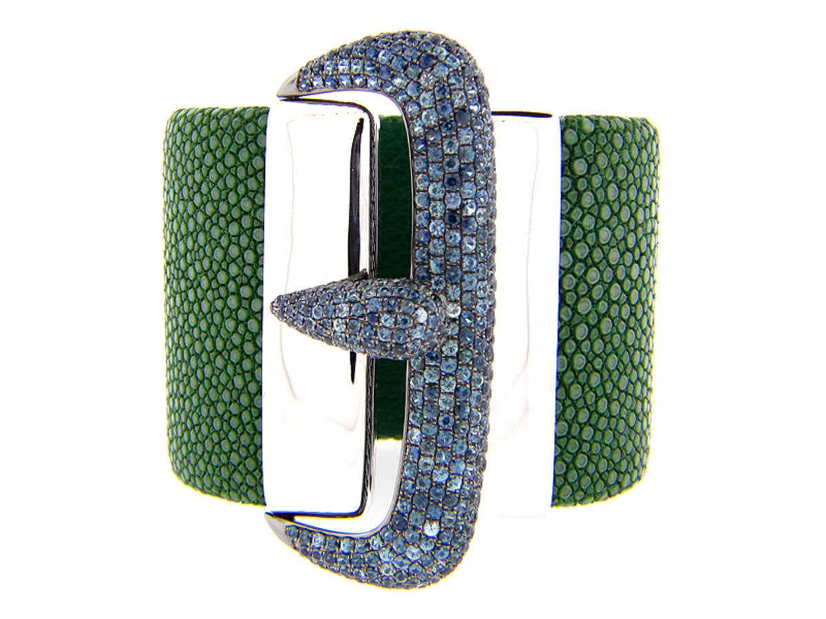 SAPPHIRE GREEN STINGRAY BANGLE