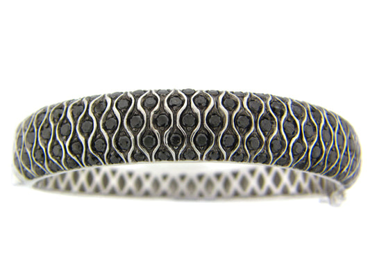 BLACK DIAMOND BANGLE, SILVER (R)