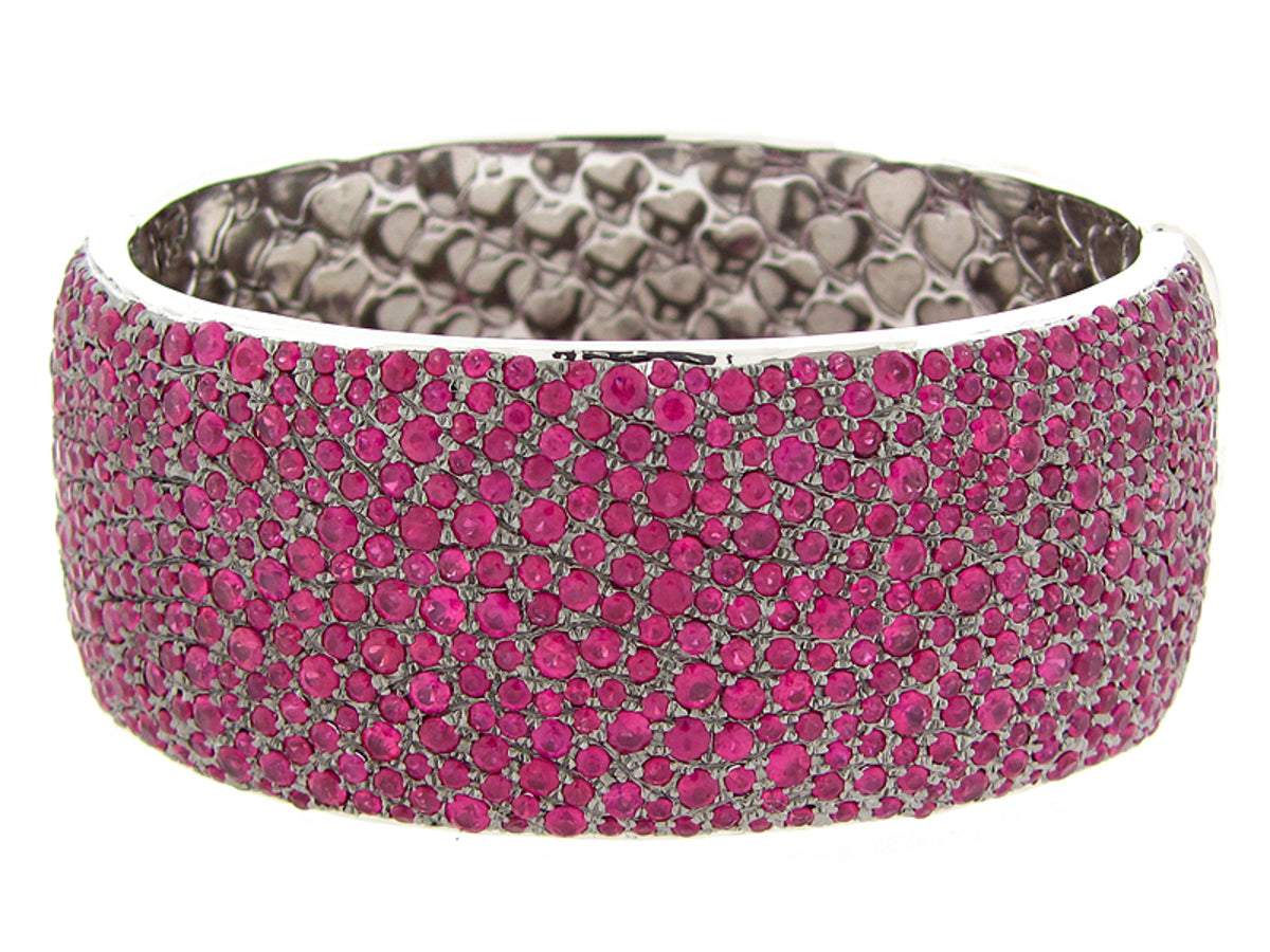 RUBY BANGLE, SILVER (H)