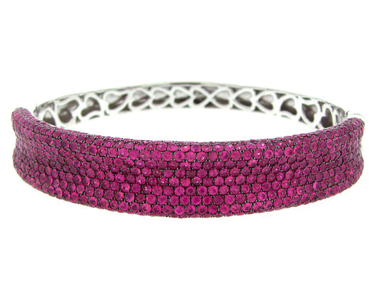 RUBY BANGLE, SILVER (H)