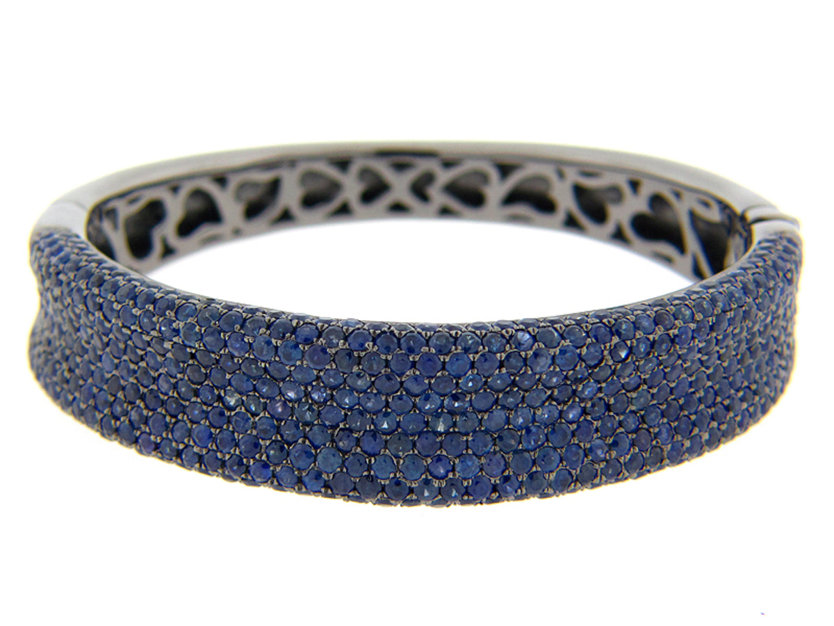 SAPPHIRE BANGLE, BLACK FINISH