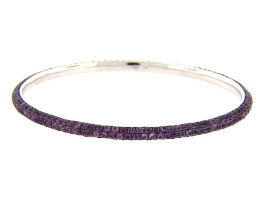 AMETHYST BANGLE, SILVER (E)