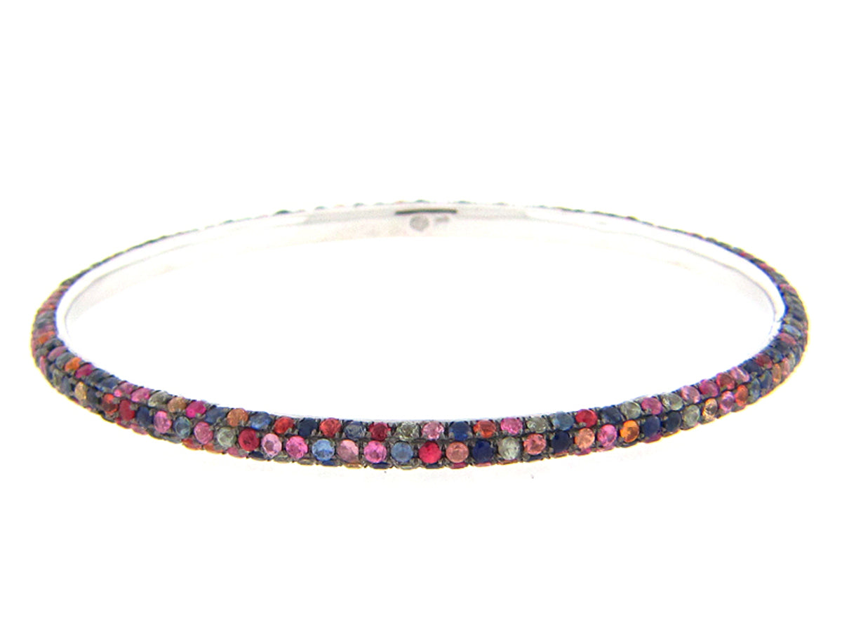 RAINBOW SAPPHIRE BANGLE, SILVER (E/U)