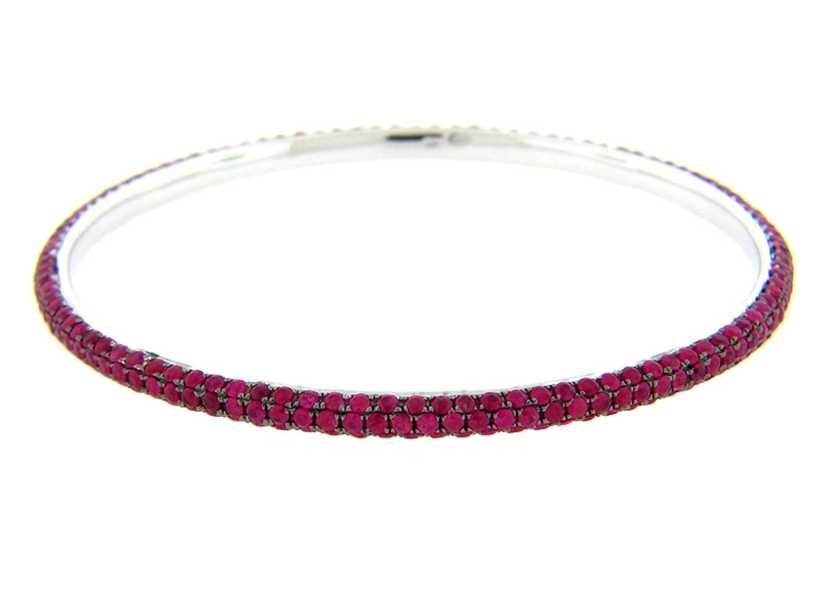 RUBY BANGLE, SILVER (H)