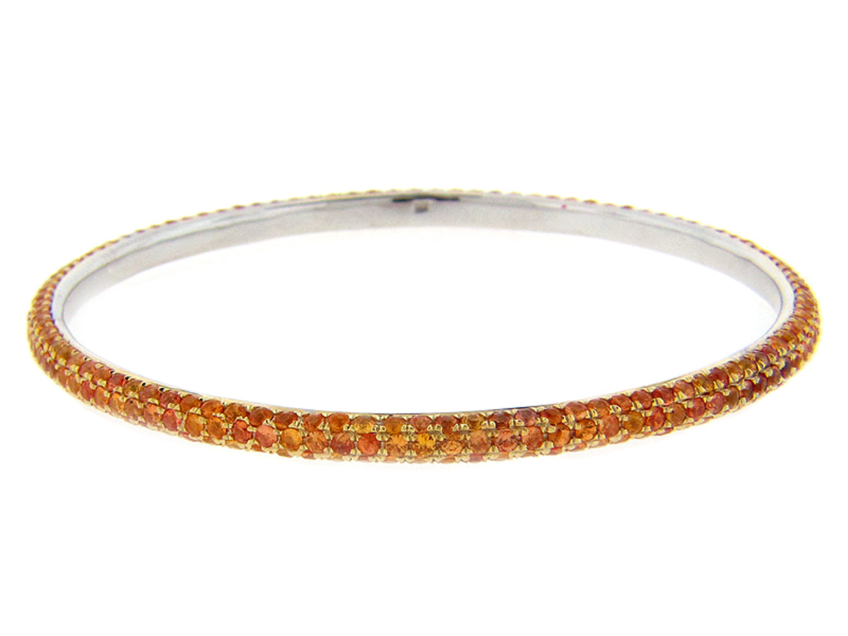 YELLOW SAPPHIRE BANGLE, SILVER (E)