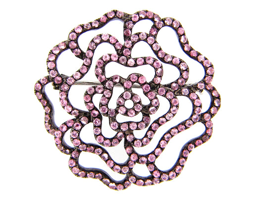 PINK SAPPHIRE BROACH, SILVER (E)