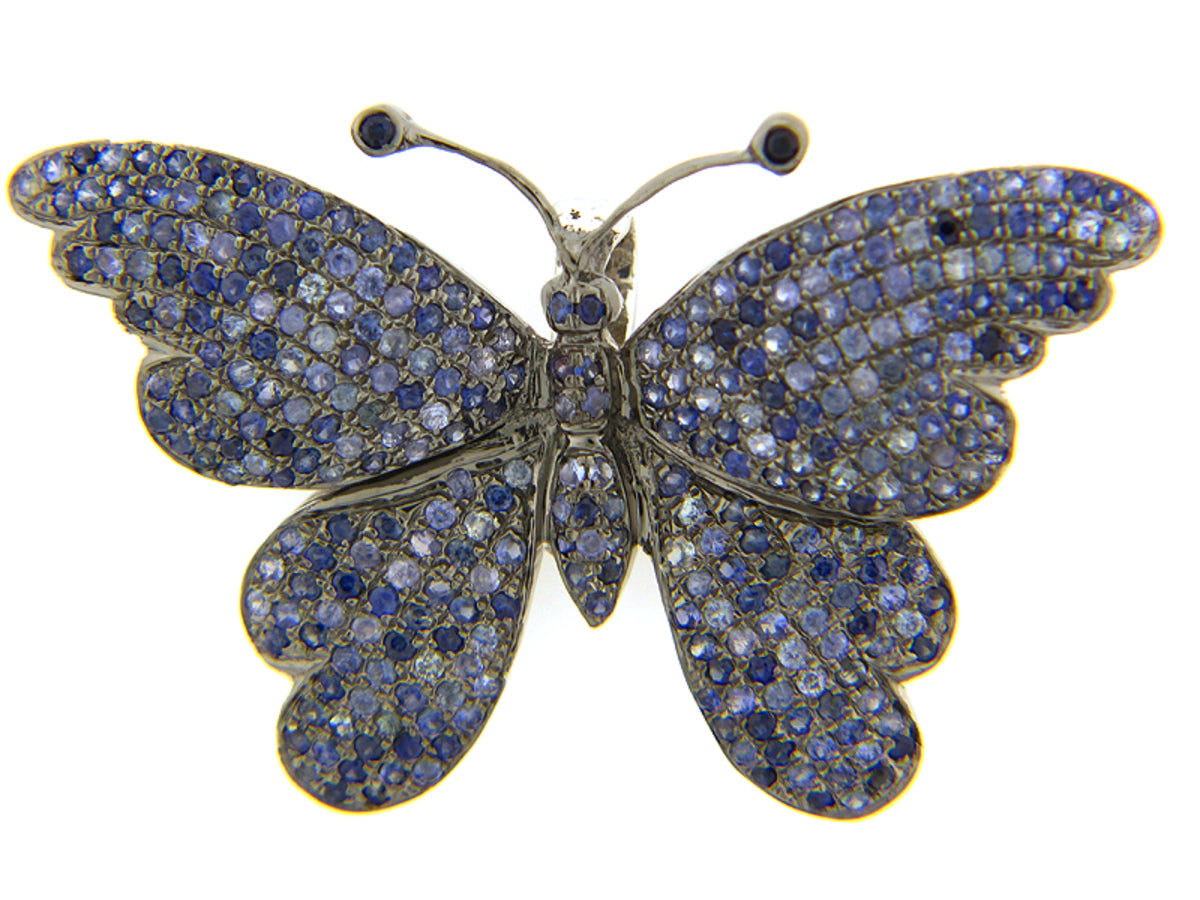 SAPPHIRE BROOCH, SILVER (E)