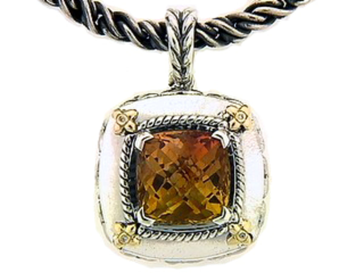 CITRINE & DIAMOND PENDANT