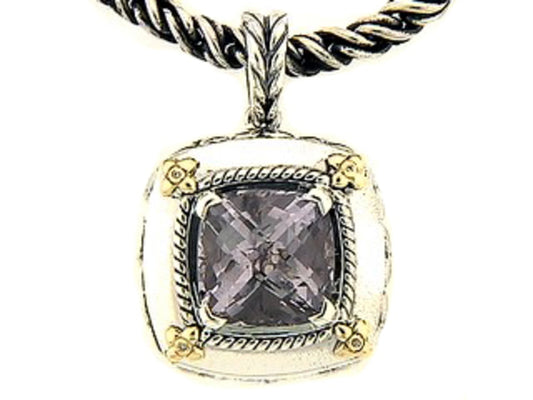 PINK AMETHYST & DIAMOND PENDANT