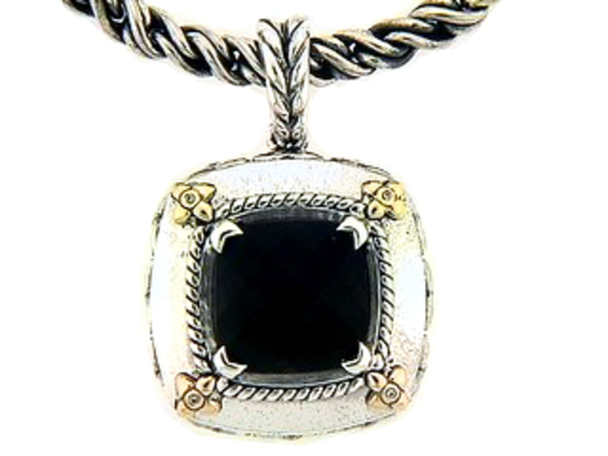 SMOKEY QUARTZ & DIAMOND PENDANT