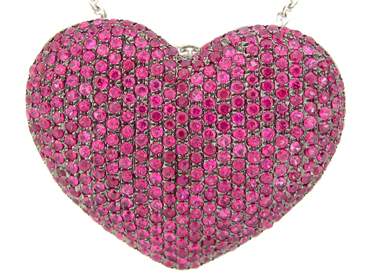 PINK SAPPHIRE PENDANT, SILVER (E)