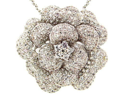 WHITE SAPPHIRE PENDANT, 24" CHAIN, SILVER (H)