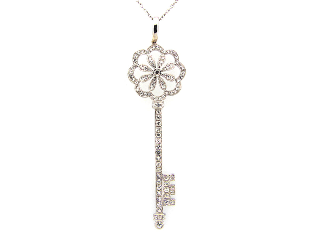 WHITE SAPPHIRE PENDANT, SILVER (E)