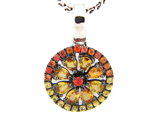 YELLOW & ORANGE SAPPHIRE PENDANT