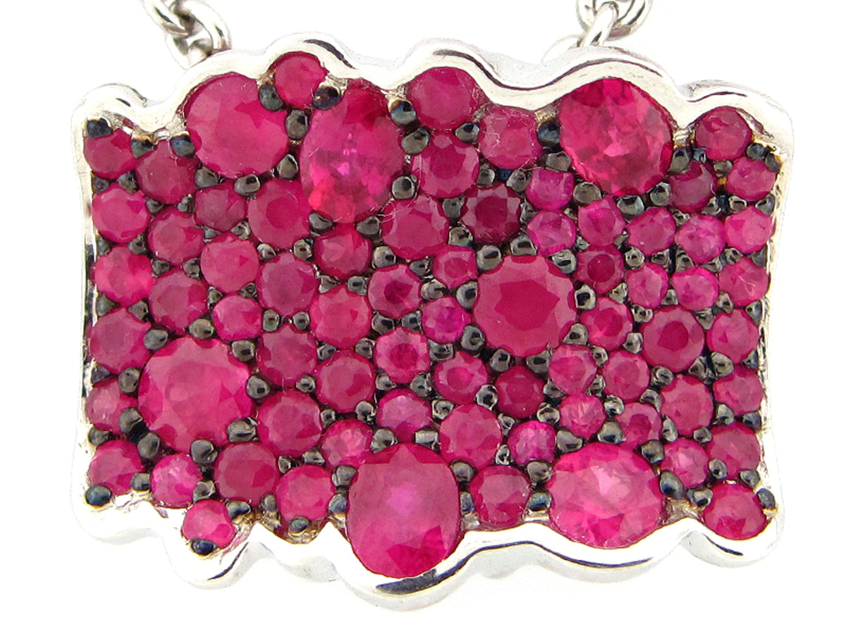 RUBY PENDANT, SILVER (H)