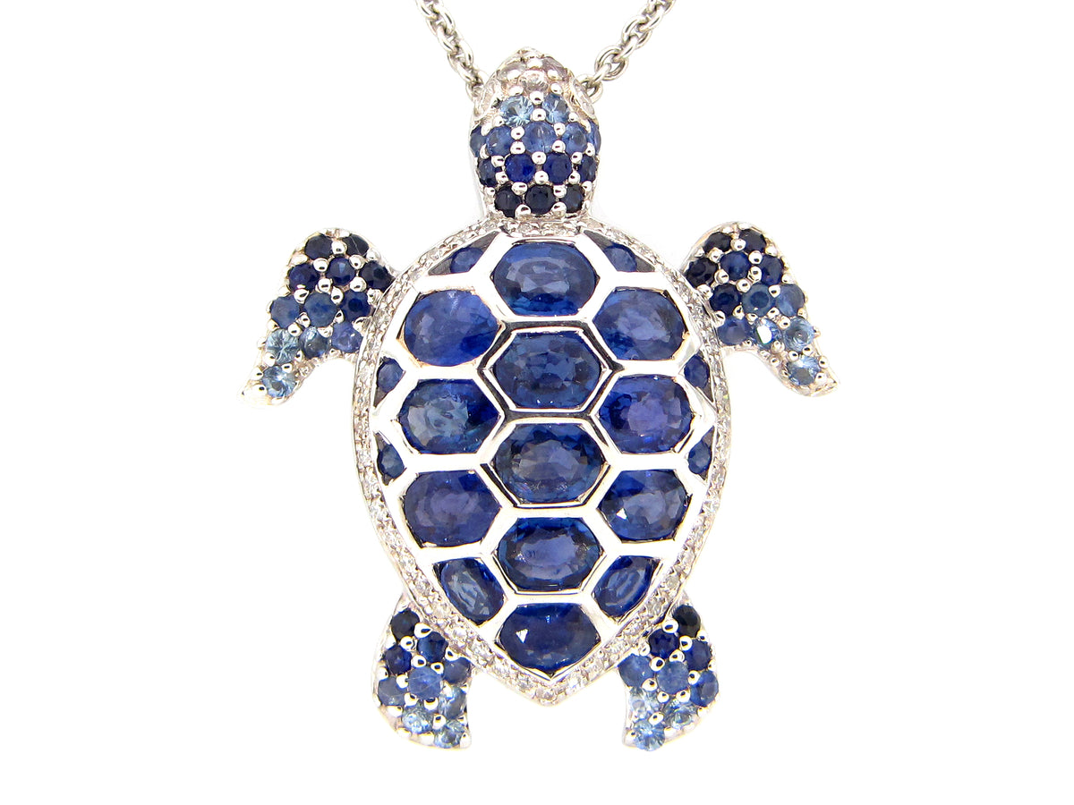 SAPPHIRE PENDANT, SILVER (H)