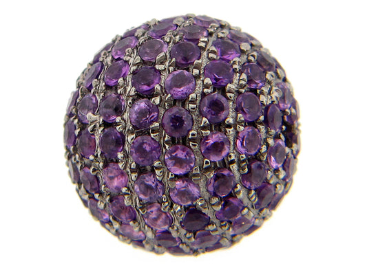 AMETHYST PENDANT, SILVER (E)