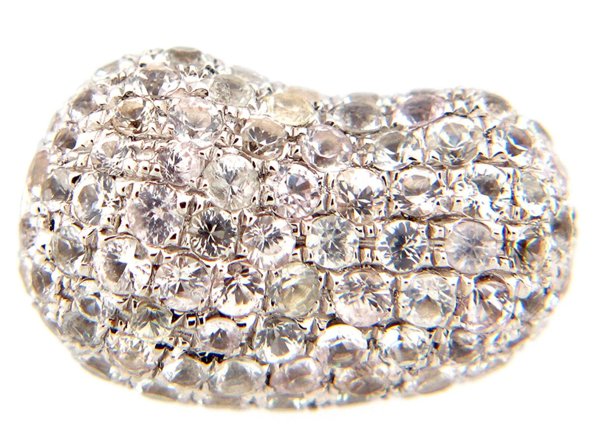 WHITE SAPPHIRE PENDANT, SILVER (H)